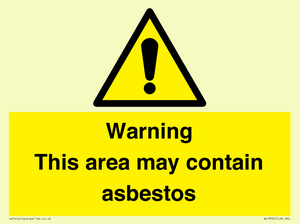 Warning This area may contain asbestos